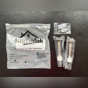 NWT 2 Premium 3" Door Stoppers Metal Satin Nickel Silver finish Homotek Brand